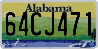 AL license plate 64CJ471