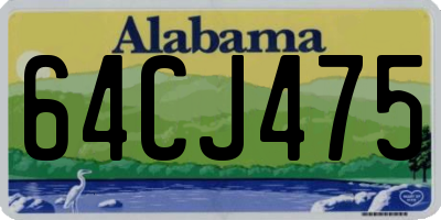 AL license plate 64CJ475