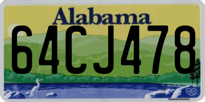 AL license plate 64CJ478