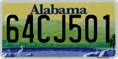 AL license plate 64CJ501