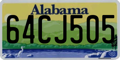 AL license plate 64CJ505