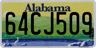 AL license plate 64CJ509