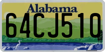 AL license plate 64CJ510