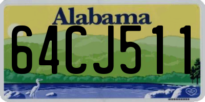 AL license plate 64CJ511