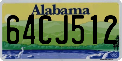AL license plate 64CJ512