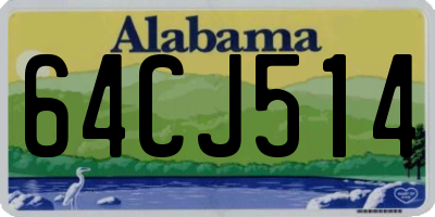 AL license plate 64CJ514