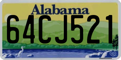 AL license plate 64CJ521