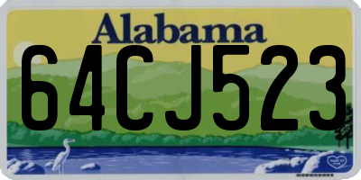 AL license plate 64CJ523