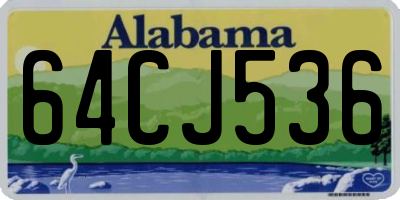 AL license plate 64CJ536