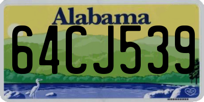 AL license plate 64CJ539