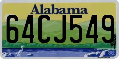 AL license plate 64CJ549