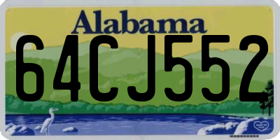 AL license plate 64CJ552