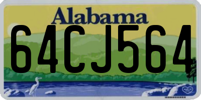 AL license plate 64CJ564