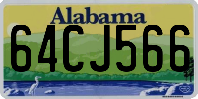 AL license plate 64CJ566