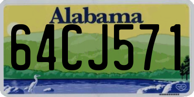 AL license plate 64CJ571