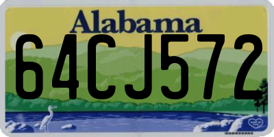 AL license plate 64CJ572