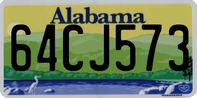 AL license plate 64CJ573