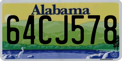 AL license plate 64CJ578