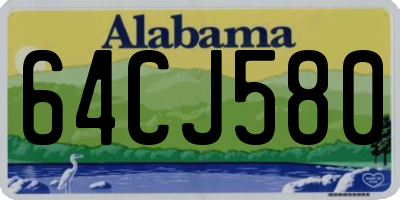 AL license plate 64CJ580