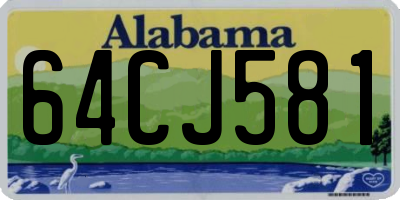 AL license plate 64CJ581