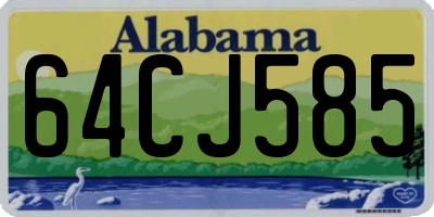 AL license plate 64CJ585