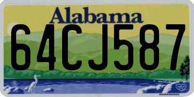 AL license plate 64CJ587
