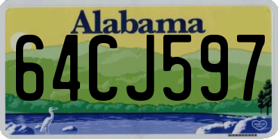 AL license plate 64CJ597