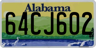 AL license plate 64CJ602