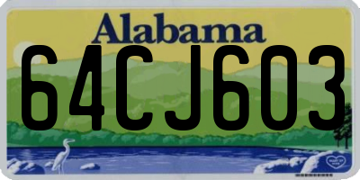 AL license plate 64CJ603