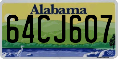 AL license plate 64CJ607