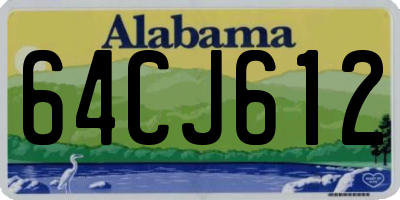 AL license plate 64CJ612