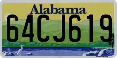 AL license plate 64CJ619