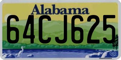 AL license plate 64CJ625