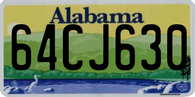 AL license plate 64CJ630