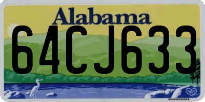 AL license plate 64CJ633