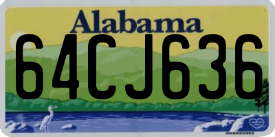 AL license plate 64CJ636