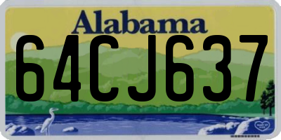 AL license plate 64CJ637