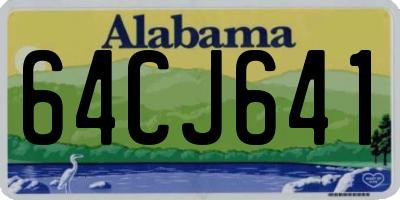 AL license plate 64CJ641