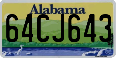 AL license plate 64CJ643