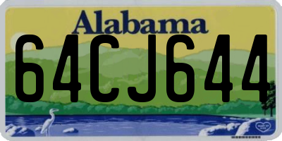 AL license plate 64CJ644