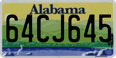 AL license plate 64CJ645