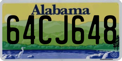AL license plate 64CJ648