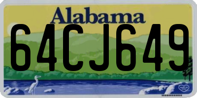 AL license plate 64CJ649