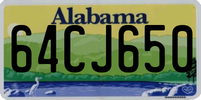 AL license plate 64CJ650
