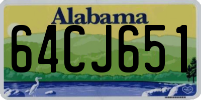 AL license plate 64CJ651