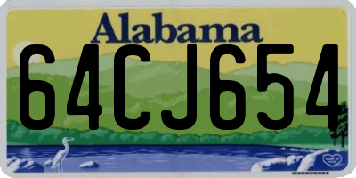 AL license plate 64CJ654