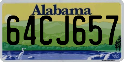 AL license plate 64CJ657