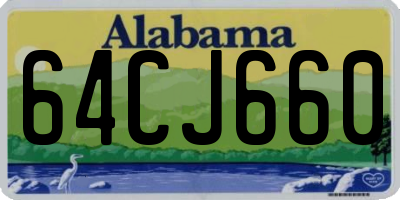 AL license plate 64CJ660