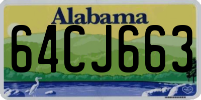AL license plate 64CJ663