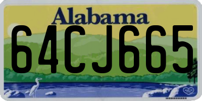 AL license plate 64CJ665